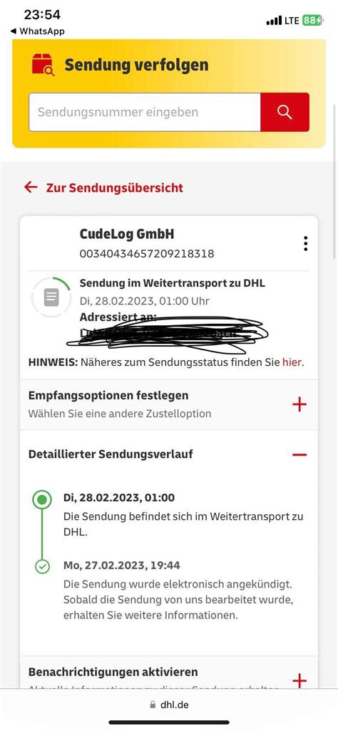 Wie lange wird eine Sendung im PaketS